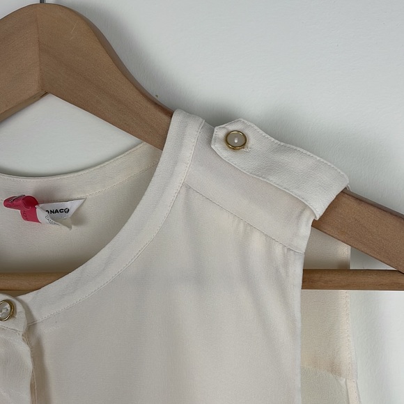 Club Monaco Silk Button Up Blouse - Picture 5 of 7